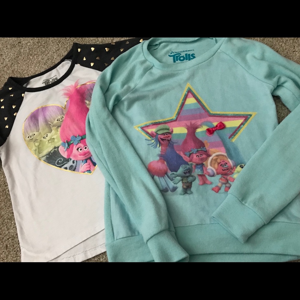 Trolls top and pull over sweater size 6